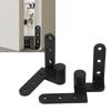 2pcs 270 Degree Rotation Rotating Pivot Hinge Black Left Right Door Hinge Door Hinge Kit  Home