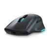 Alienware Wireless Gaming Mouse AW620M Dark Side of the Optical 1KHz Polling 26000 DPI 650 Lightweight Million RGB - Moon, 7-Button, Sensor, Rate, (5