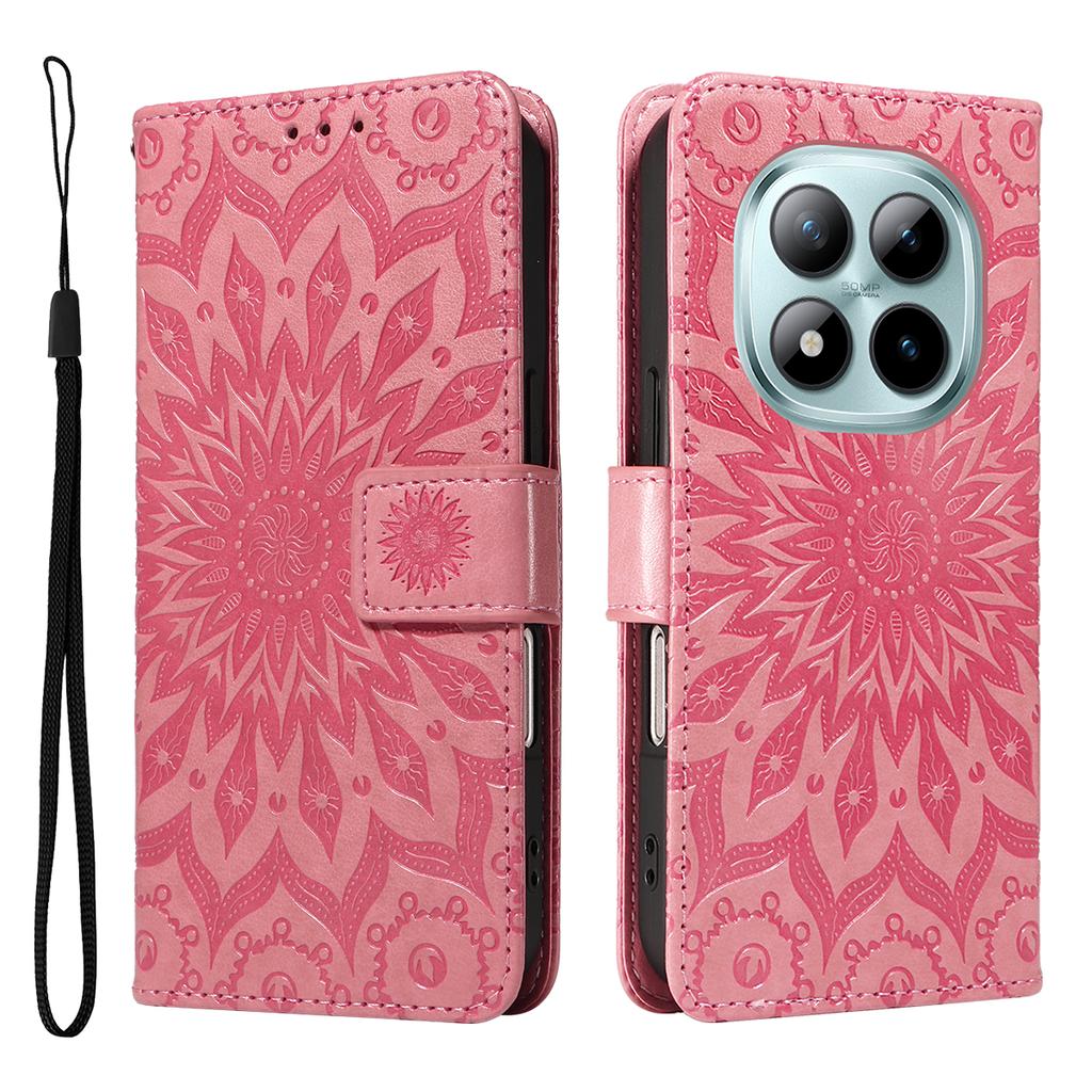 For Xiaomi Poco M8 Pro 5G/Redmi Note 15 Pro+ 5G (Global) Leather Wallet Case Sunflower Imprinted Phone Cover