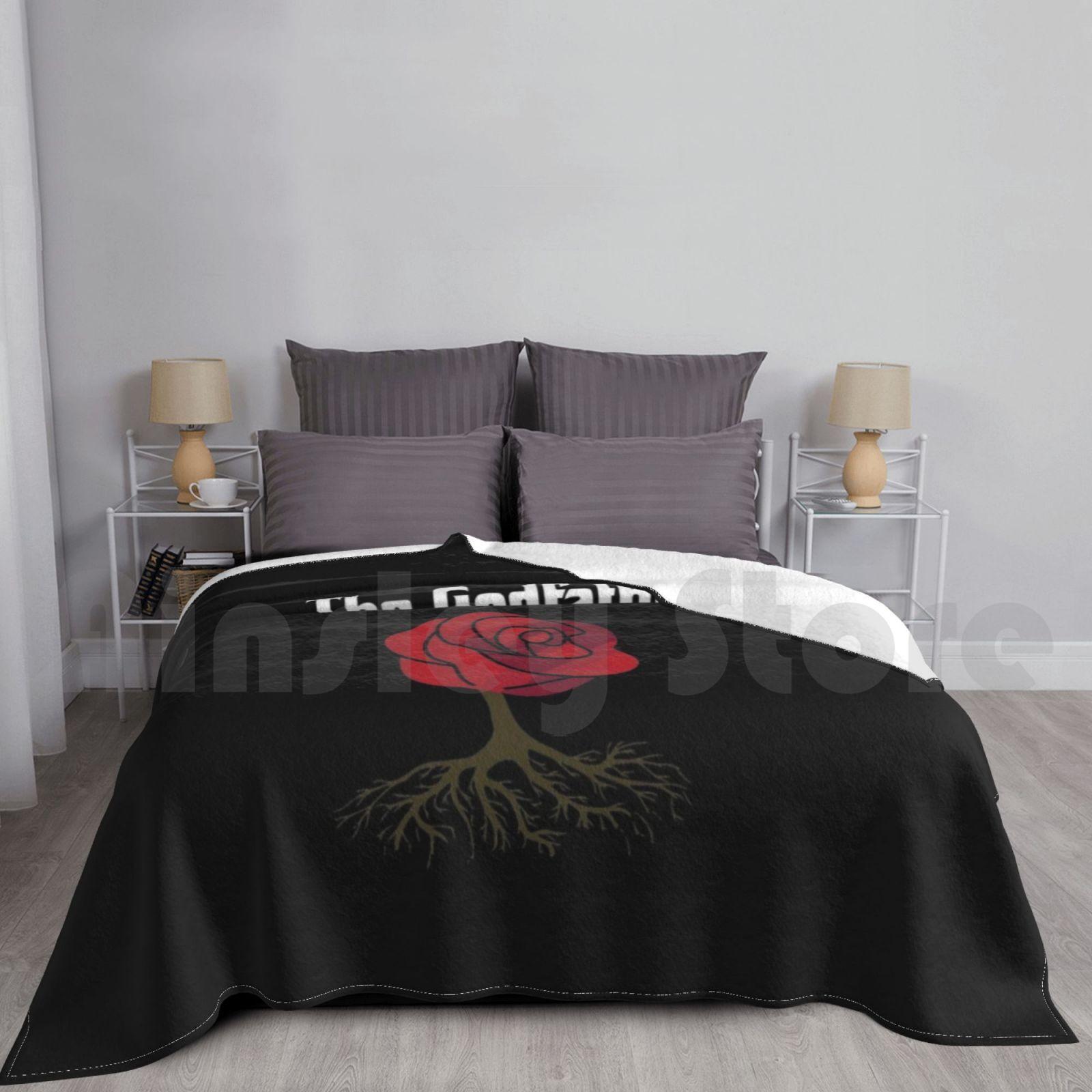 The Godfather Flower Blanket For Sofa Bed Travel The Godfather Flower The Godfather Godfather Al Pacino Al Size: 75*100cm, Weight: 230 GSM
