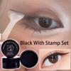 Waterproof Lower Eyelash Stamp Set New Easy To Use Quick Dry Eye Liner Portable 0.01mm Tip Lower Lash Stamp With Ink 2 In 1