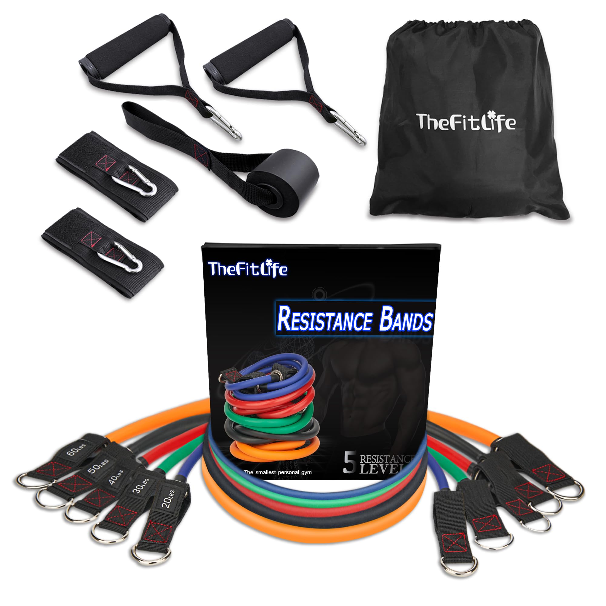 

TheFitLife Resistance Bands (Blue/Green/Red/Black/Orange)