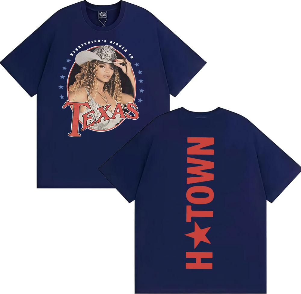 Cowboy Carter Beyonce Music Tour 2025 Graphic T-shirts Harajuku Hip Hop Retro T Shirts Men Women Summer Tops 100% Cotton T-shirt