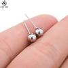 Simple Yoga Om Earring Ball Star Tree Cross Bicycle Stainless Steel Stud Earrings for Women Men T Bar Ear Piercing Gift
