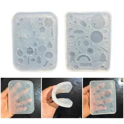 Planetary Star Silicone Mold for Quicksand Keychain Pendant Epoxy Resin Mold Handmade Jewelry Making Craft Filling