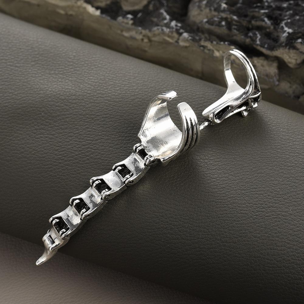 Verplaatsbare Schorpioen Ring Punk Sieraden Vingertop Speeltje Stressverlichting Vintage Gotische Rolpantser Knokkel Metaal Rock Volledige Vinger Ringen