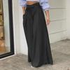 2023 Women's High-Waist Wide-Leg Denim Pants with Elegant Lace-Up