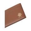 Bally Beckett Gold Foil  Crest Logo Calfskin Card Holder Men Card Holder Brown 6310938