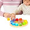 Building Block Clock Toy for Children / Digital Educational Early Learning Toy / Time Recognition Bead Set