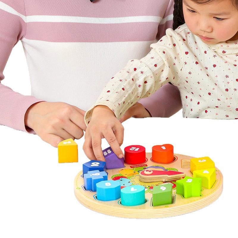 Building Block Clock Toy for Children / Digital Educational Early Learning Toy / Time Recognition Bead Set