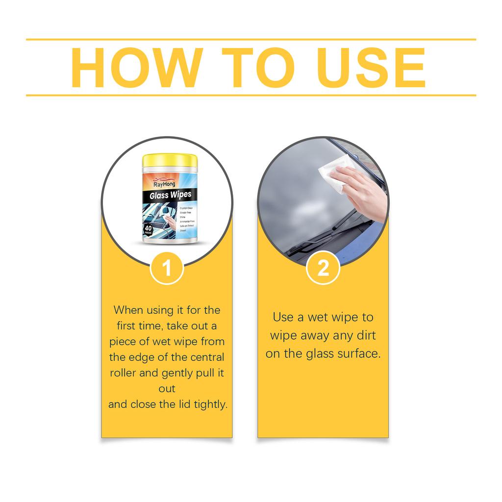 Car Windshield Oil Film Cleaner Wipe Oil Film Remover Auto Window Stain Remover Ploshing Wipes Car Detailing Oil Film Cleaning