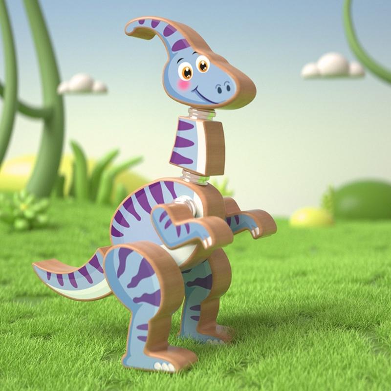 Magnetic Dinosaur Construction Toy For Children 4-8 Years Old Interactive Learning Activity For Cognitive Development