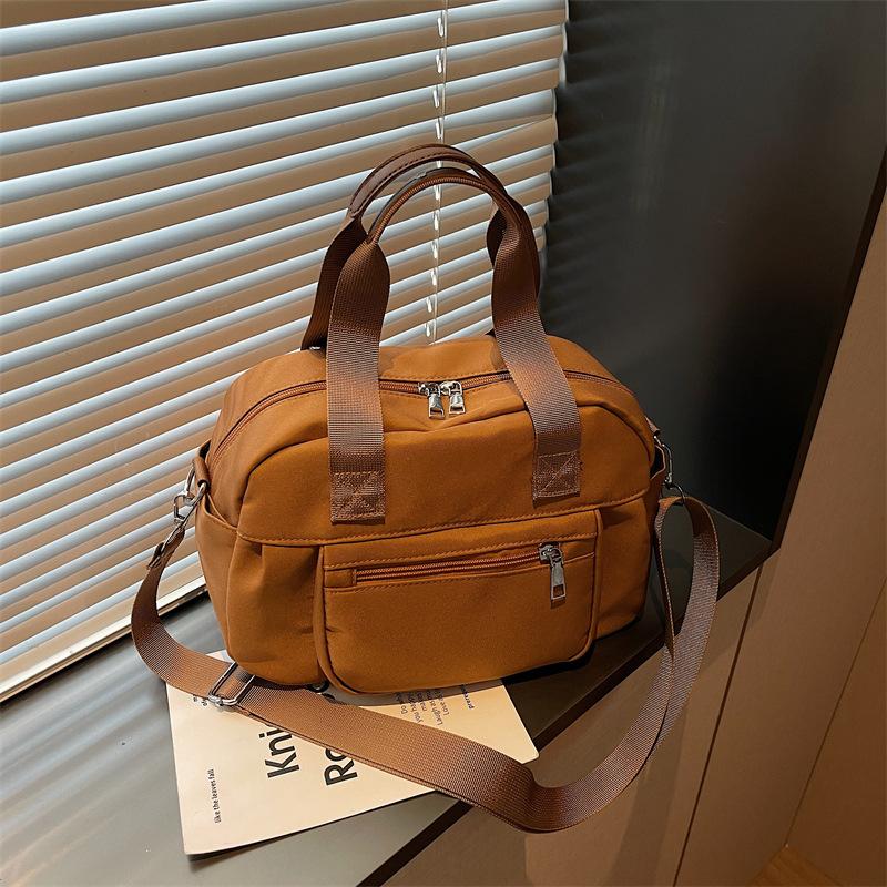 Канвас сумка сумка-мессенджер большая вместимость модная простая повседневная сумка иностранный стиль сумка через плечо сумка коричневый