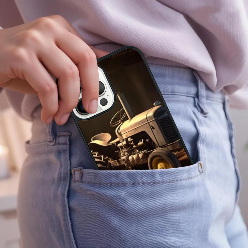 Farm Vehicle Tractor Phone Case For iPhone 17 Air 15 16e 14 13 Pro Max Coque 12 11 Pro Max PLUS cover