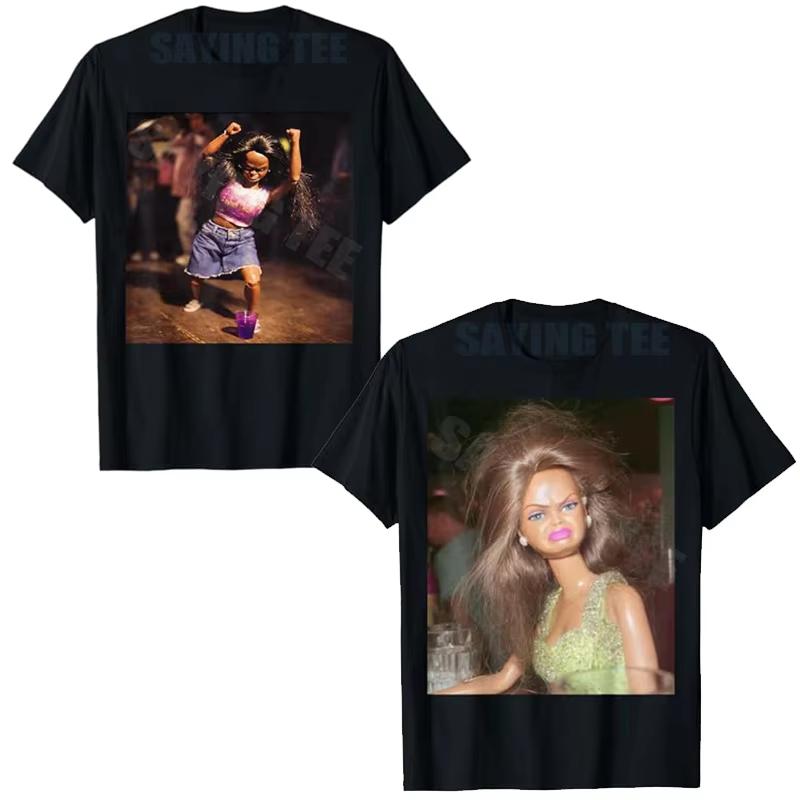 Funny Disgusting Doll Face Meme Girl Dancing Party TShirt Y2k Doll Face Hilarious Sarcastic Novelty Gift Tee WOMENs Fashion 2XL