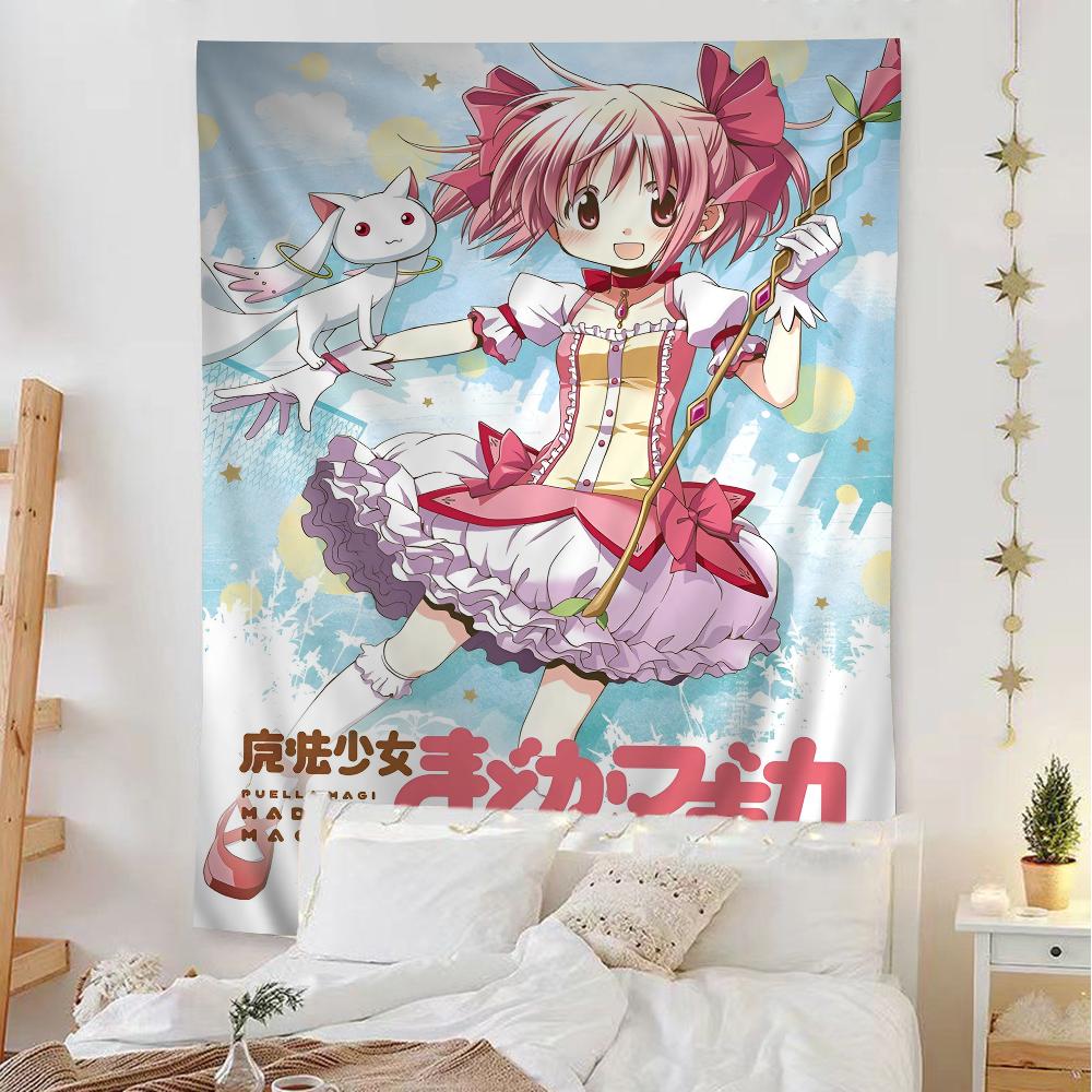 Puella Magi Madoka Magica Classic Film Hippie Tapestry Living Room Home Dorm Decor Kawaii Room Decoration Wall Hanging