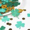 St Patricks Day Confetti for Table, Green 4 Leaf Clover and Shamrock Confetti for St Patricks Day Party Decorations, 380PCS