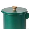 Container Iron Wood Grain Handle Storage Pot with Coaster Tray Fine Mesh Strainer Oil