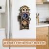 Holz-Kühlschrankmagnet Prager Astronomische Uhr Zahnrad Beweglich Stark Magnetisch Souvenir Tschechische Republik Reise Geschenk Dekoration