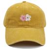 Flower Embroidery 100% Cotton Washed Cherry Blossom Cowboy Hat Summer Hat Luxury Man Hat Golf Designer Golf Women Men'S Dad Hats