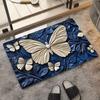 VIKAMA Minimalist Butterfly Quick Drying Anti-Slip Floor Mat for Bathroom Entrance - Non-Slip Carpet Mat