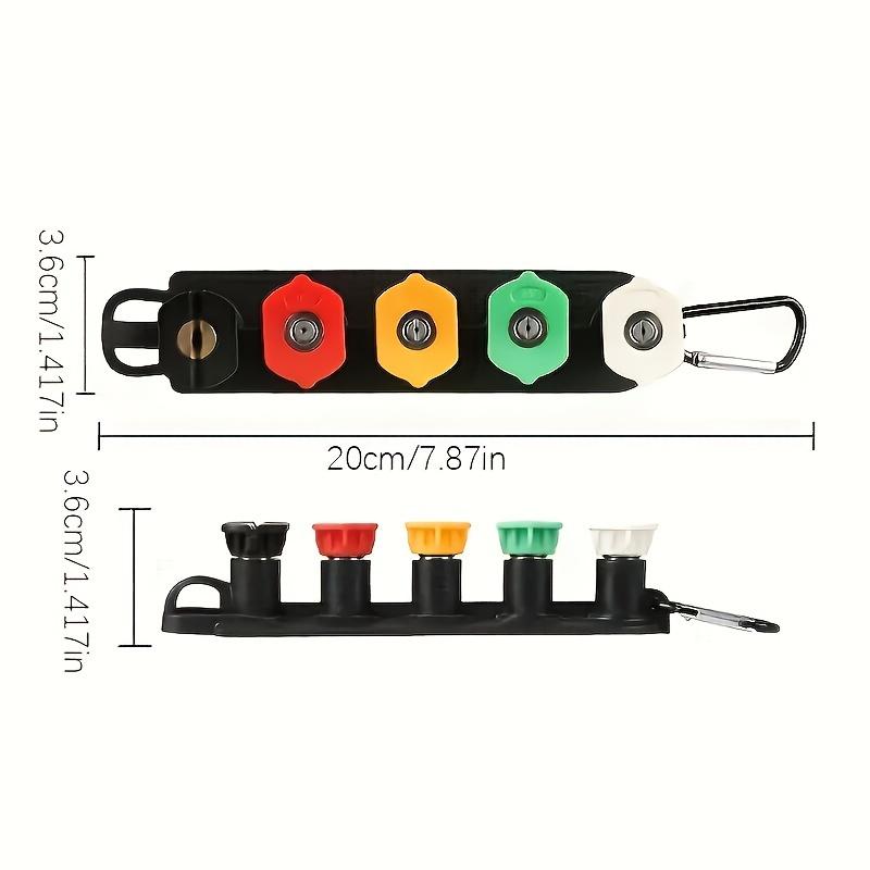 High-pressure Car Wash Water Gun Is Used for High-pressure Cold Water Cleaning Machine,1/4 Quick Interface, 5 Color Nozzles with Storage Base