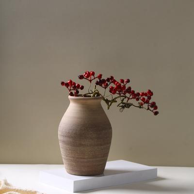 Ceramic Vase Retro Rustic Handmade Pottery Jar New Household Desktop Decoration for Dried Flowers Vintage Style Vase Decoration