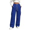 Damen High Waist Lässige Hose mit Taschen Farbe Entspannte Passform für den Alltag