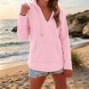 Women's Fashion Loose Fit Color Pullover Hoodie Casual Sweatshirt