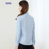 Lomeng Women's Slim Fit V-Neck Cotton Blend Long Sleeve Business Shirt