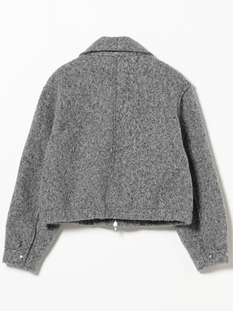 Ray Beams Women's Loop Shaggy Zip Blouson, Gray 0