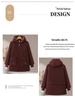 Winter Plush Hooded Jacket for Middle-aged and Elderly Women - Thickened Warm Cotton Outerwear