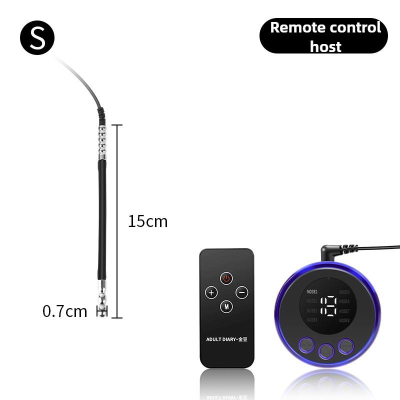 Electric Stimulation Urethral Sounding Kit – Metal Male Plug Dilator with Prostate Massage&Shock Function (Horse Eye Rod Design)