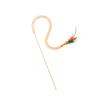 Elastic Feather Snake Teaser Wand with Mesh, Pom-pom, and Bell - Interactive Cat Toy