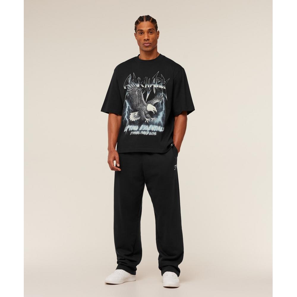 Gymshark Eagle Band STyle Graphic T shirT Gs Black A4c8o Bb2j