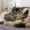 1pc Tiger Art Print Soft & Warm Polyester Knit Blanket, Digital Printed, All-Season Throw for Napping, Traveling, Sofa yy250906045