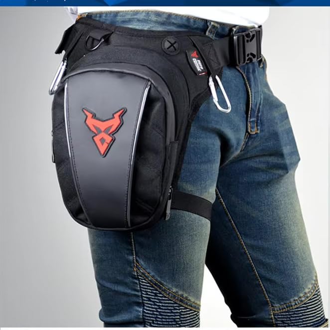 Zmart Motorcycle Leg Bag, Waterproof Thigh Belt, Hip Ham Messenger Waist Bag, Travel Tour Riding Fanny Pack for Men and Women, Tactical Travel Bag