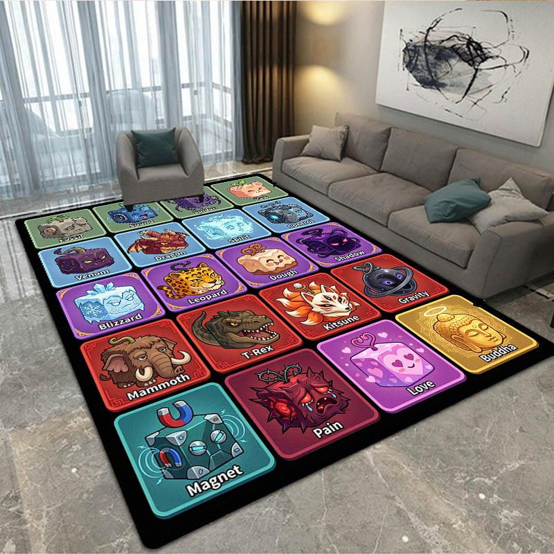 Spiel B-blox Früchte bedruckter Teppich Rutschfester Teppich Außen Teppiche Läufer Wohnzimmer Schlafzimmer Dekor Teppich für Schlafzimmer Geburtstagsgeschenk