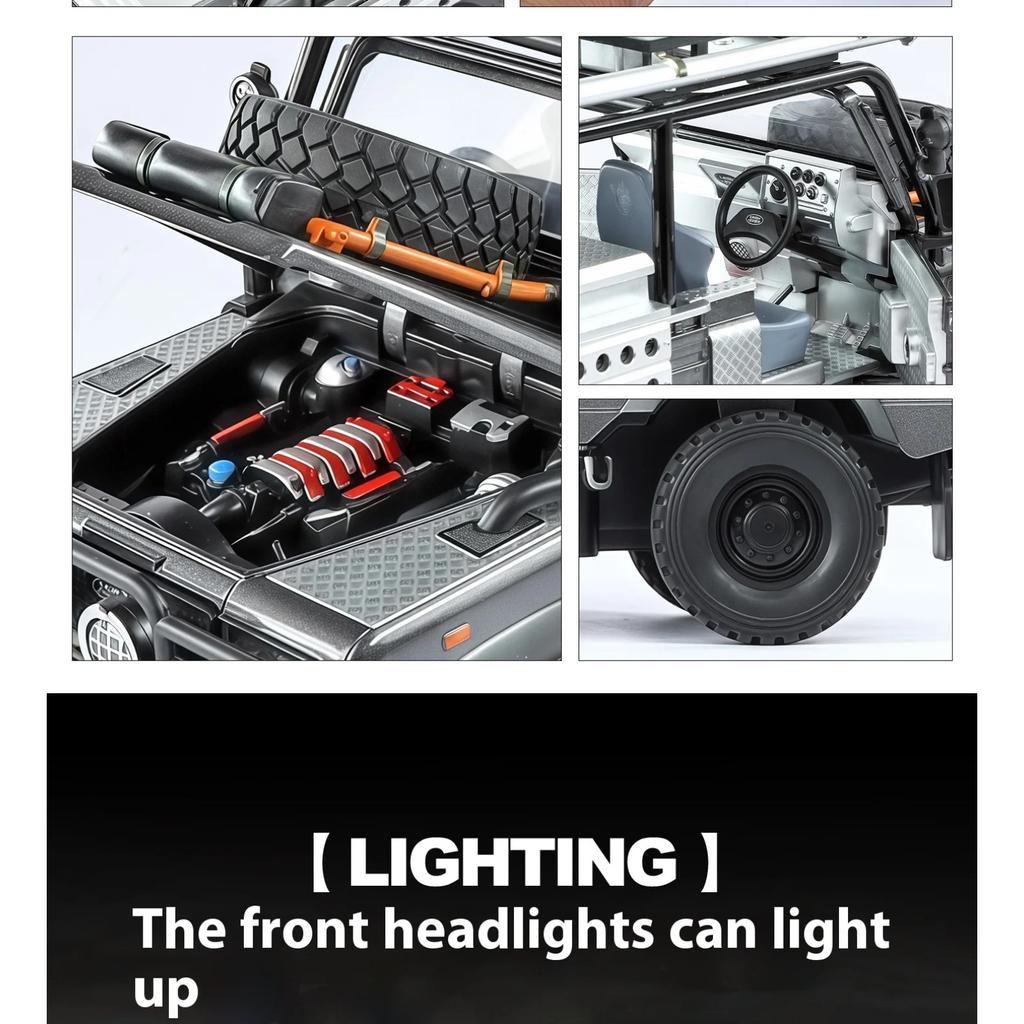 1/24 Land Rover Defender 110 Alloy Die Cast SUV Model Car Boys Birthday Gift Indoor Home Collection Hobby Ornaments