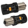 2 st P21W LED-lampa BA15S 12V inget fel, orange Off-Road