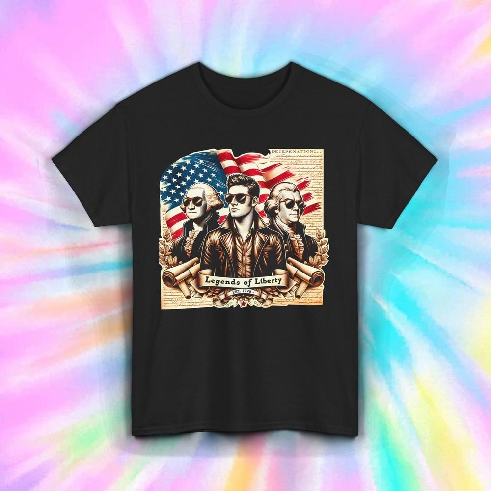 

Legends Of Liberty Shirt Founding Fathers Cool Presidents Patriotic USA Tee S-5X 2XL
