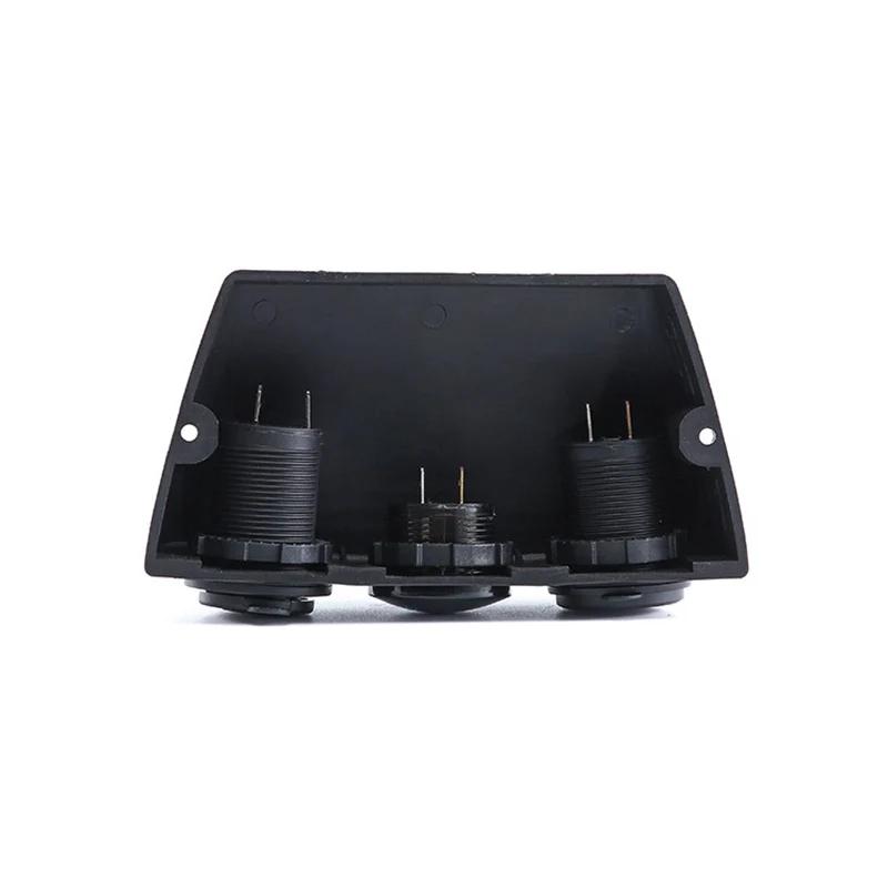 3 in 1 Tent Base Dual USB Car Charger Socket Power Outlet LED Digital Voltmeter Cigarette Lighter Socket for Truck Car Marine