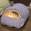 Foldable Pet Sleeping Bed for Cats And Dogs Thickened Semi-Enclosed Soft Indoor Design Warm for Autumn And Winter