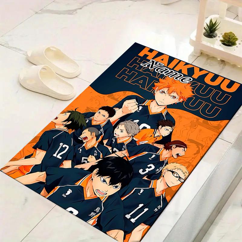 Custom 1Pc Haikyuu Name Artwork Rug Office Carpet Indoor Outdoor Entrance Doormat Nonslip Soft And Comfortable Living Room D2915102