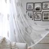 Tulle Curtains for Living Room Balcony Bedroom Translucent Modern Embroidered Curtain Gauze Window Screen 1PC Tree White Sheer