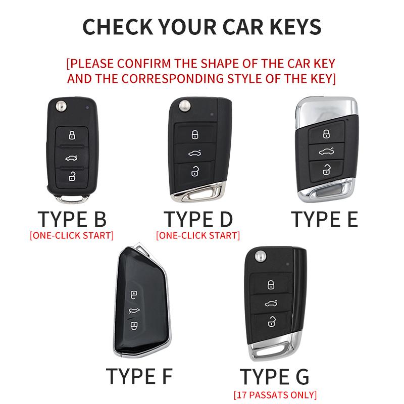 Suede Leather Car Key For Volkswagen VW DASAUTO PASSAT TAYRON Sagitar Tiguan Teramont CC Golf Bora Tavendor ID.3 TALAGON Magotan