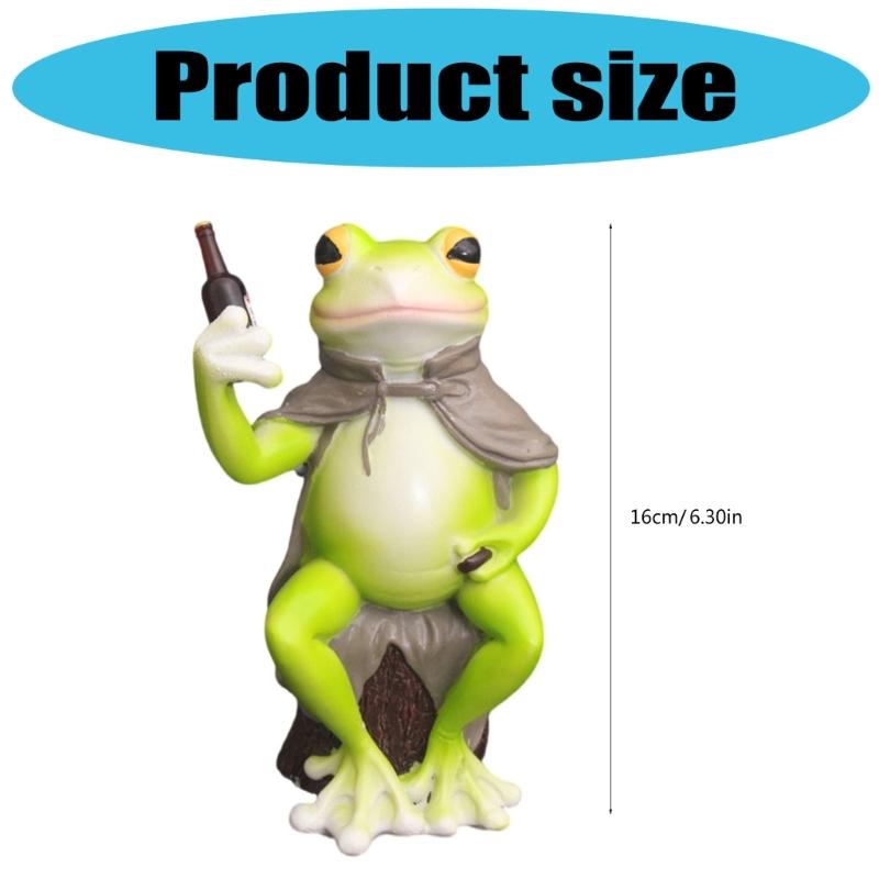 Handcrafted Frogs Statue Weather Resistant Resins Figurine For Yard Decoration Indoor and Outdoor Home Decors Ornament