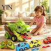 Competitive Dinosaur Car Toy RC Magnetic Toy, Remote Control Swallowing Dino Kids Electric 2 Players Snake Game Vehicle for Mini