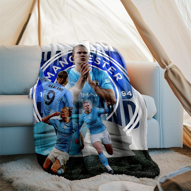 1pc Haaland11 Theme Blanket - Digital Print, Polyester, Cozy for All Seasons, Perfect for Outdoor, and Travel
