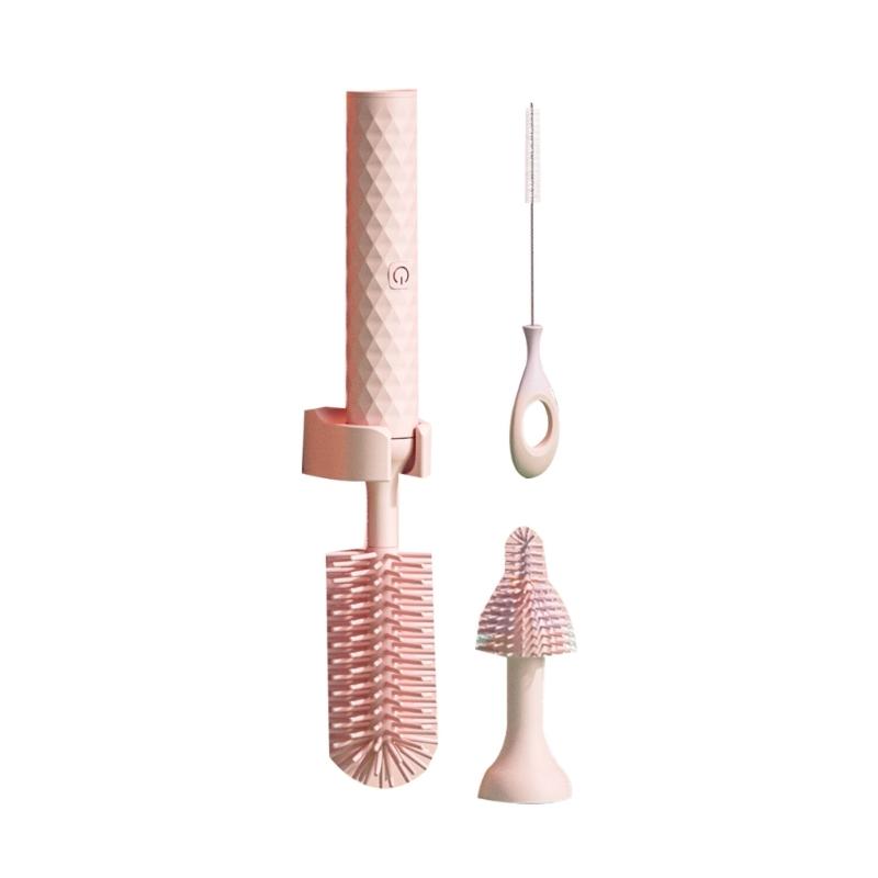 

Rooeling Automatic Bottle Cleaner for Baby Bottles Electric Bottle Brush set Versatile Electric Baby Bottle Brushes розовый